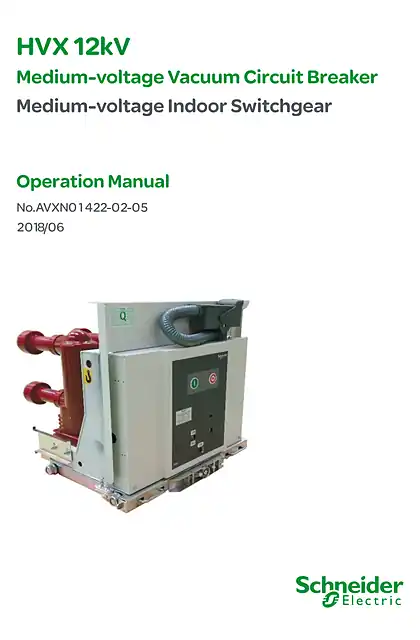 schneider施耐德HVX 12kV(K) 中压真空断路器英文操作手册